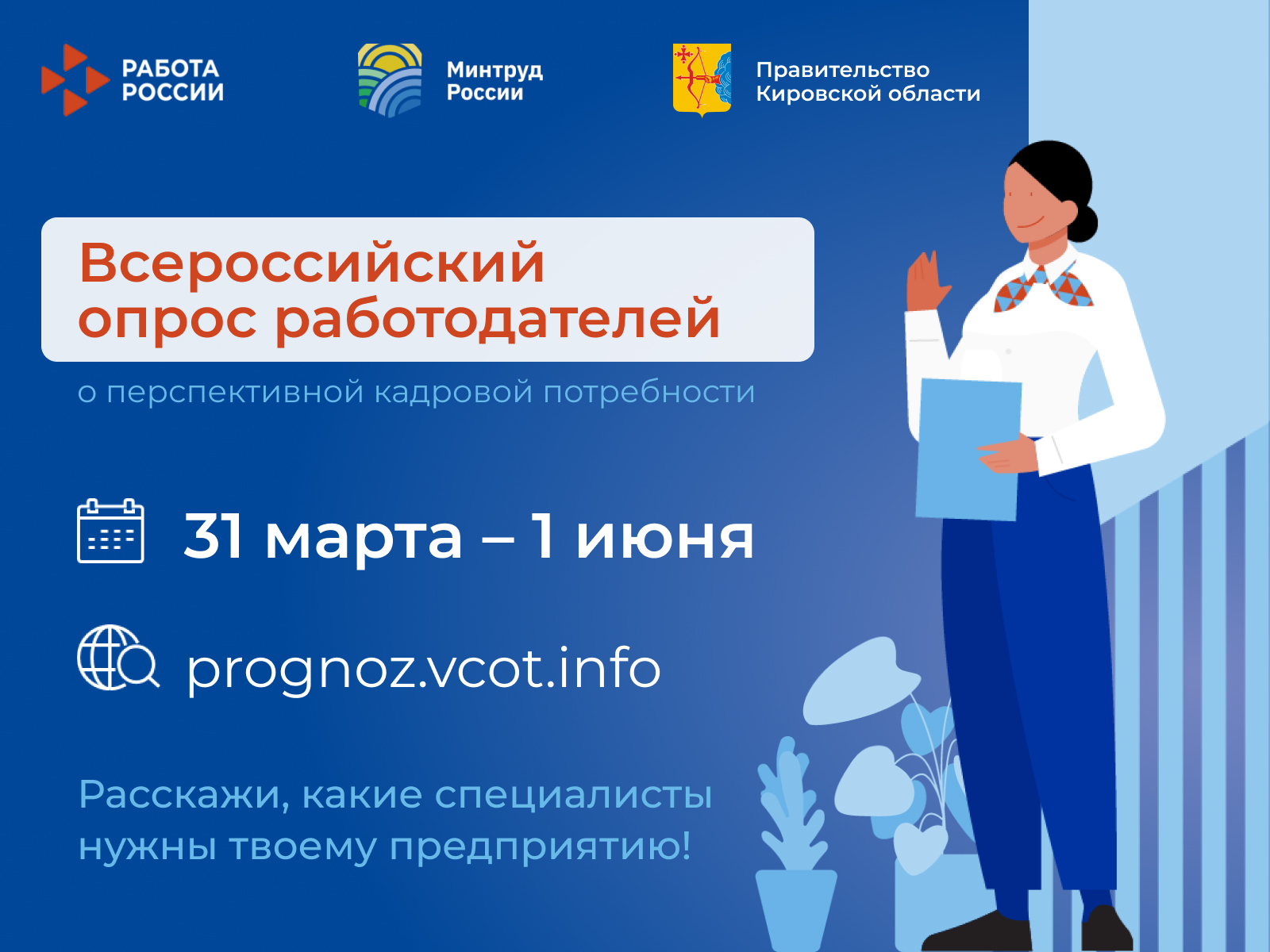 Более 2 тысяч работодателей Кировской области заявили о кадровой потребности на перспективу