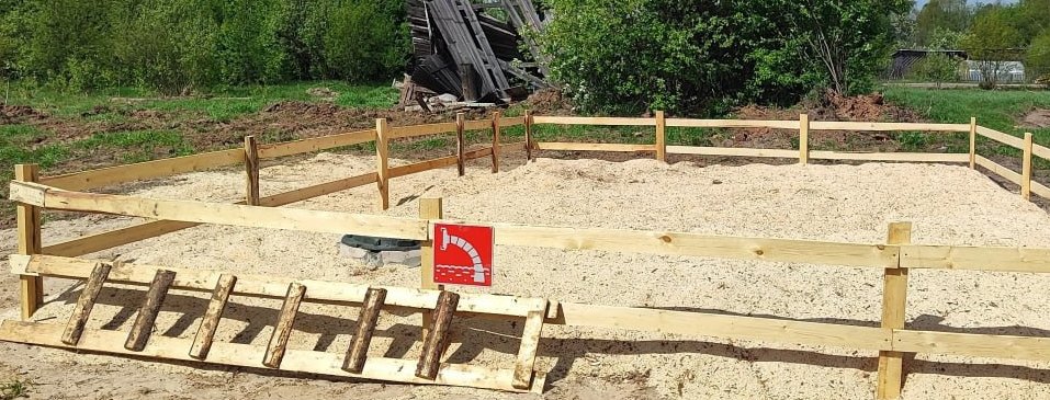 В поселке Пинюг отремонтировали пожарный водоем