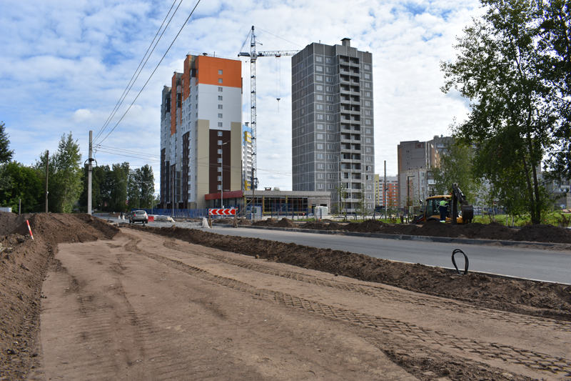 В Кирове продолжается строительство улицы Торфяной