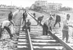 На строительстве Октябрьской улицы в г. Кирове, 1940