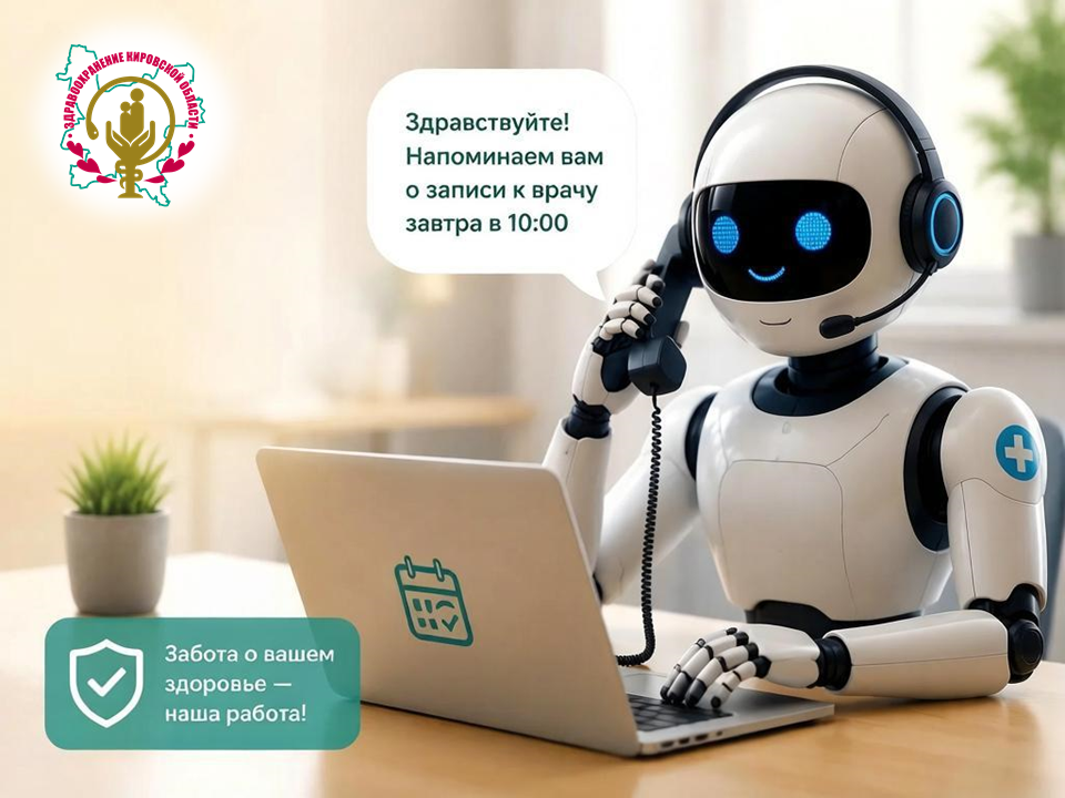 Роботизированный обзвон напоминает о записи на прием к врачам