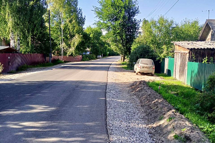 В Подосиновце завершается ремонт дороги по программе «Дорожный миллиард»