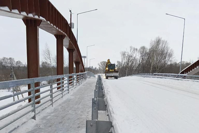 Открыто движение по мосту через реку Ошторму