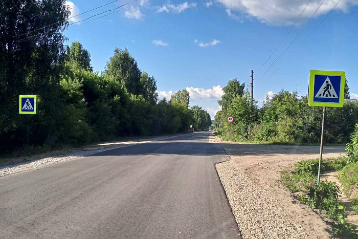 В Подосиновце завершается ремонт дороги по программе «Дорожный миллиард»