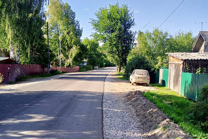 В Подосиновце завершается ремонт дороги по программе «Дорожный миллиард»