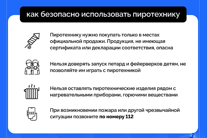 Не доверяйте запуск петард и фейерверков детям