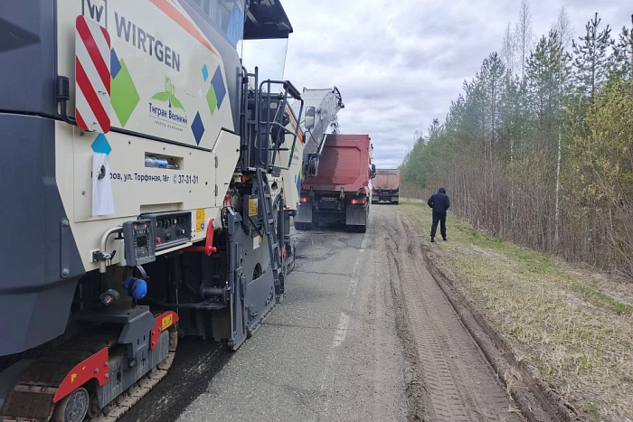 Дорожная техника вышла на участок Белая Холуница – Кирс 