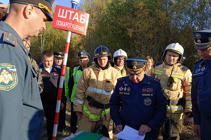 В Оричевском районе прошли учения по ликвидации условного пожара