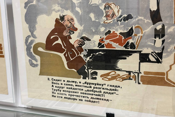 В Диораме представлены плакаты времен Великой Отечественной войны
