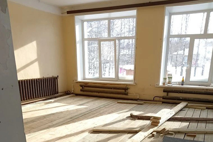 В детском саду поселка Ленинская Искра идут ремонтные работы 